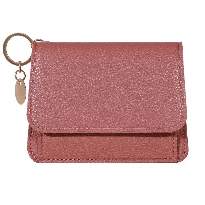 Nye Søte Lommebøker for Kvinner Små Lås Jente Kredittkortholder for PU Lær Myntpung Dame Lommebok Korte Lommebøker for Kvinner