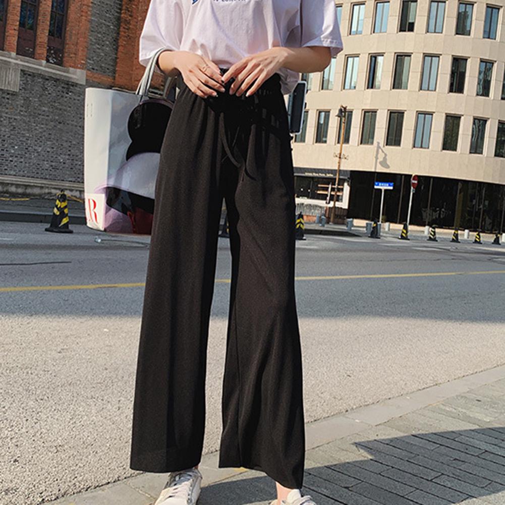 wide leg drawstring trousers