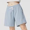 Under Armour Ss25 Her Knitted Casual Comfortable Versatile Lace-Up Sports Shorts Women shorts Sky-Blue 6005992-465