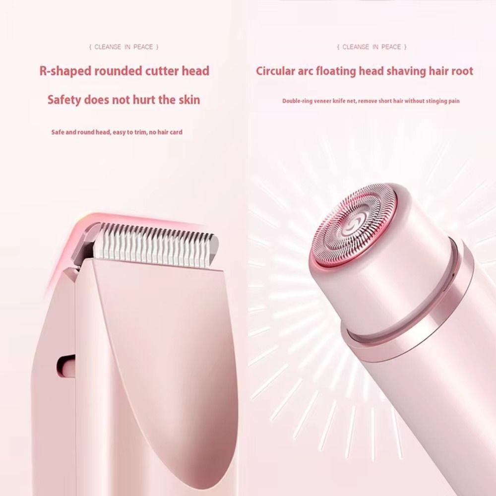 Double-headed Women's Hair Shaver 2 In 1 Private Parts Trimmer Electric Hair Remover  Eyebrows