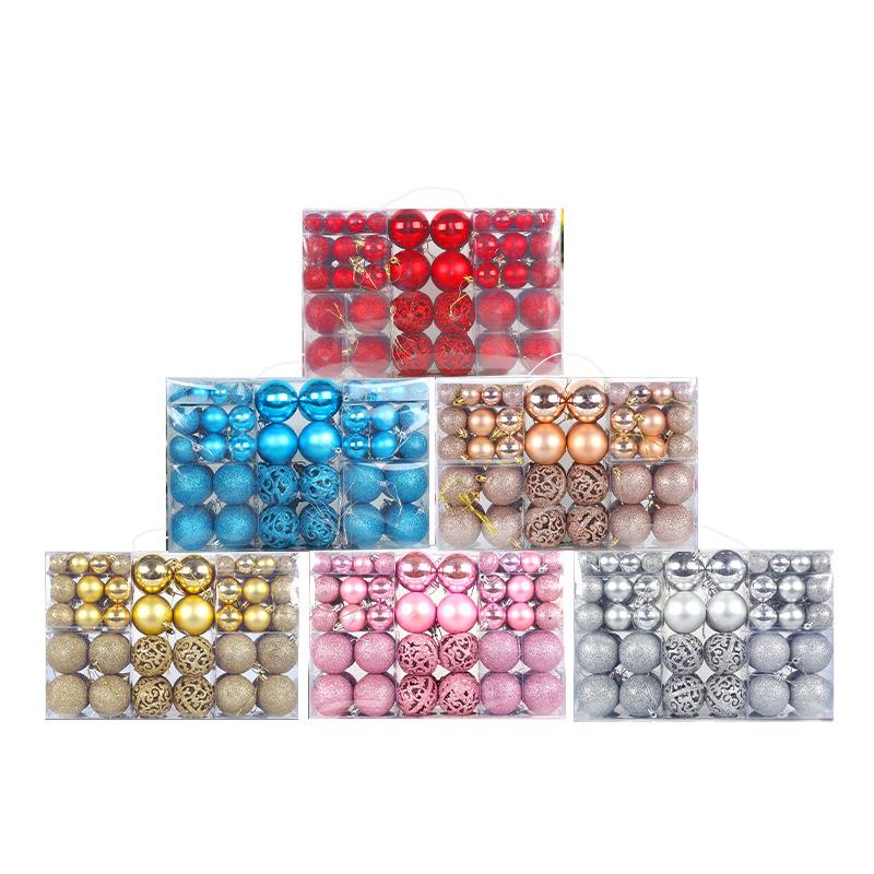 100-Piece Christmas Tree Ornament Set: Shiny, Hollow 3-6cm Balls