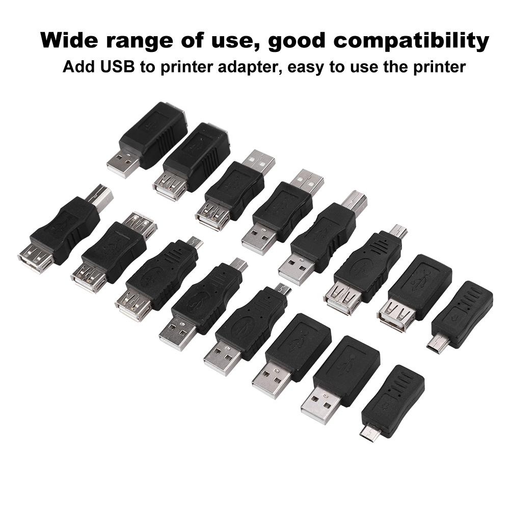 16PCS Multipurpose USB2.0 Adapter Converter USB Male To Female Micro USB