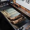 Vintage Western Cowboy Large Extended Mouse Pad Non Slip Rubber Desk Mat For Gaming Laptop Keyboard Home Office Setup
