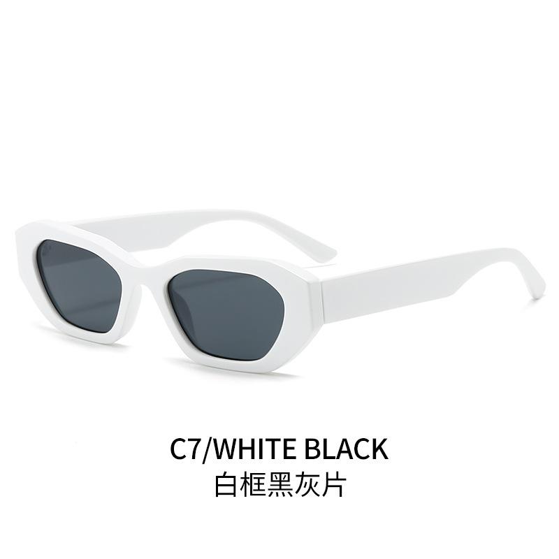 Fashion Personality Small Frame Irregular Sunglasses  Trend Personality Hip-Hop Concave Modelling Pc Sunglasses