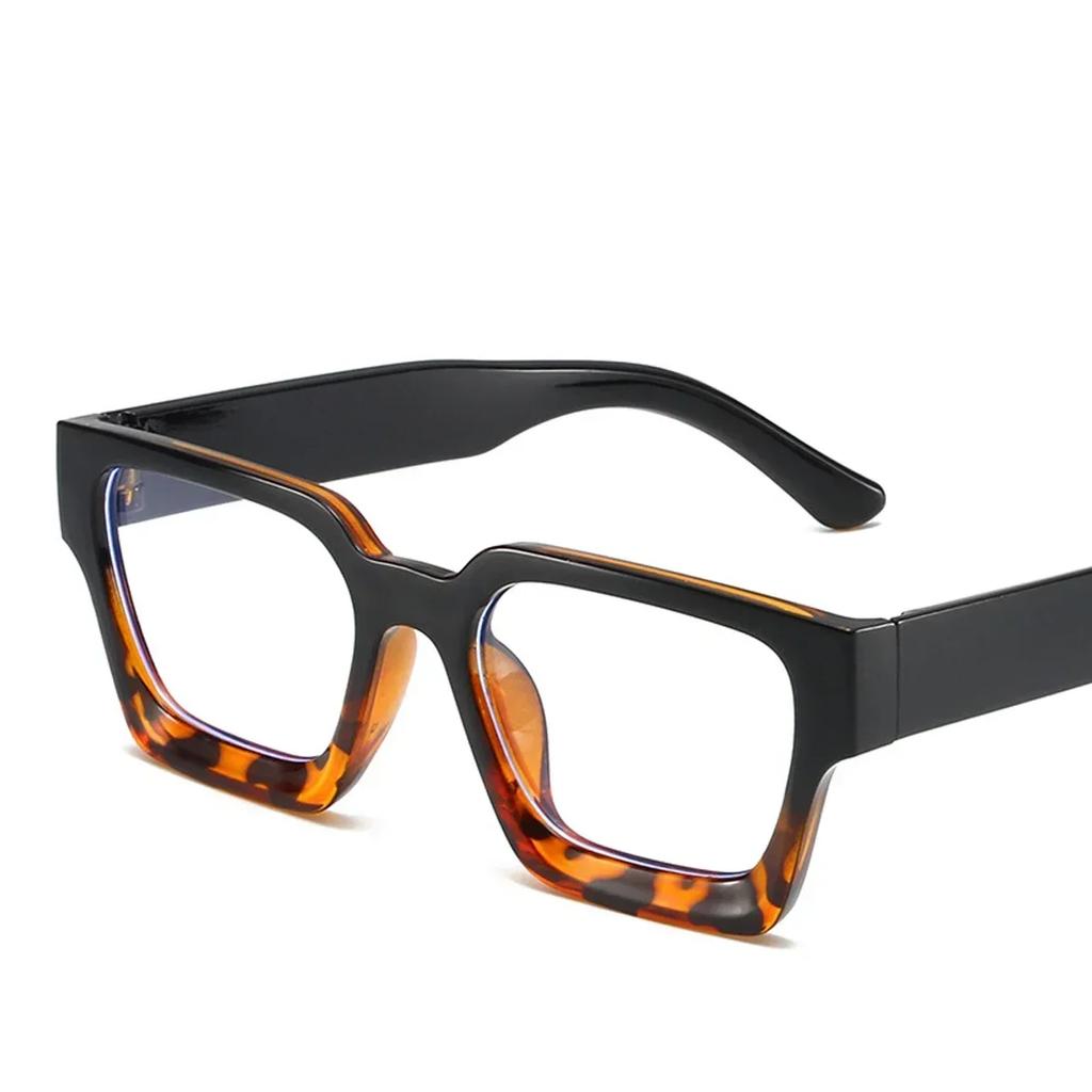 Thick Edged Square Computer Glasses Anti Blue Light Vintage Oversized Eyewear for Women Men Colorful Optical Frames