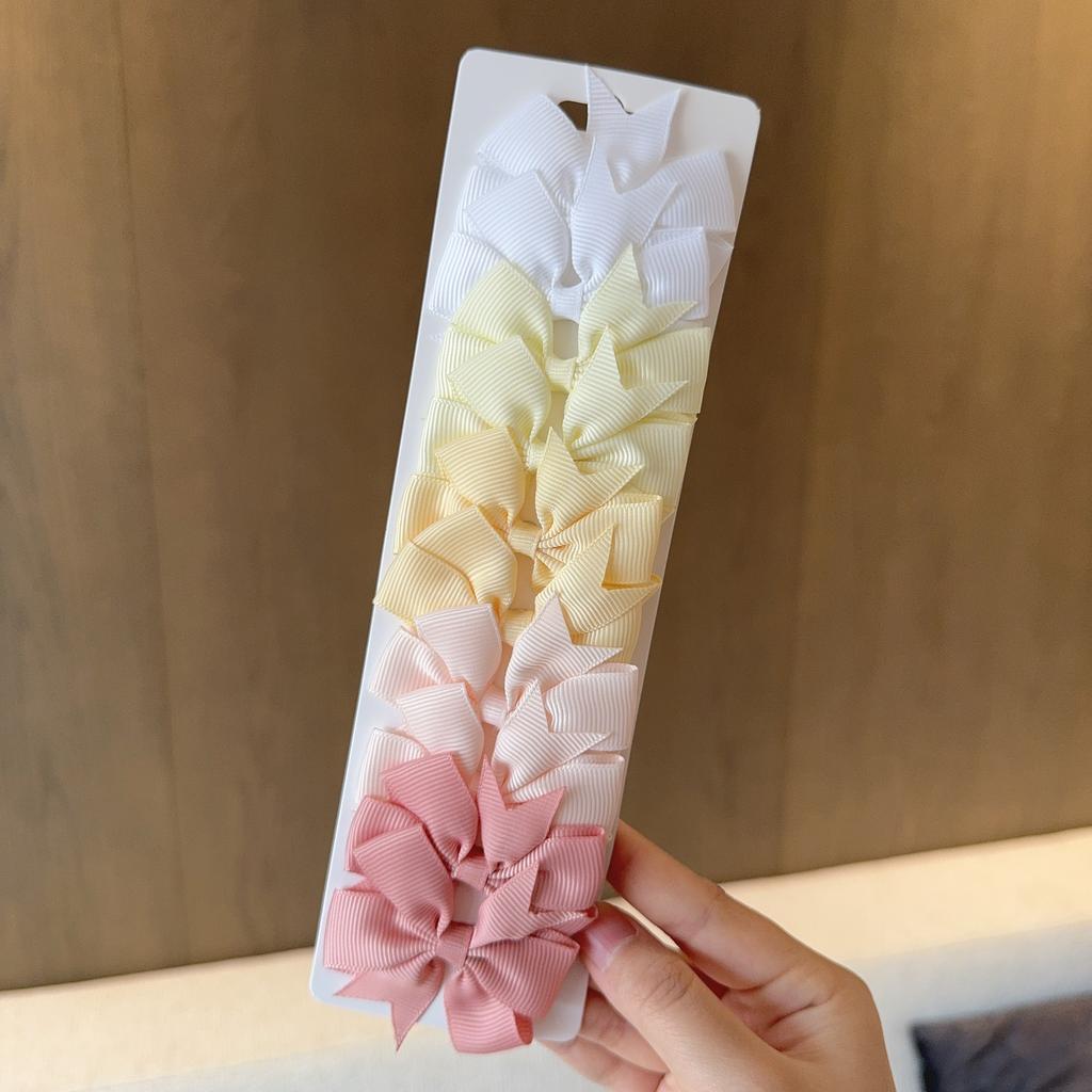 10 szt./zestaw Nowe Śliczne Wstążkowe Kokardki Spinki do Włosów dla Dzieci Ręcznie Robione Kokardy Wsuwki do Włosów Nakrycia Głowy Akcesoria do Włosów dla Dziewczynek