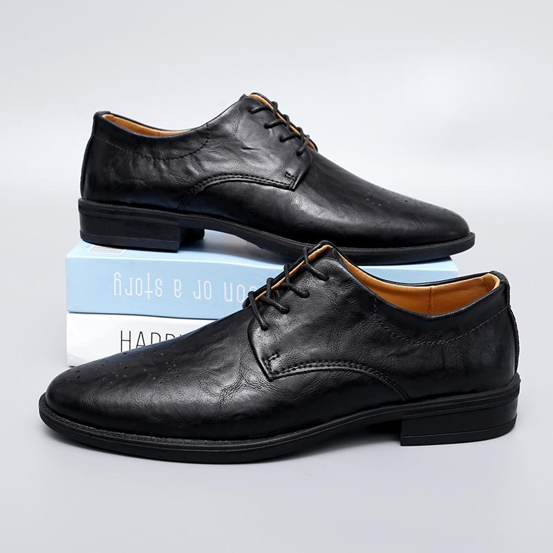 Genuine Leather Casual Shoes Classic Men's Oxford Shoes Leisure Walk Men Formal Dress Footwear New Versatile Male Business Shoes