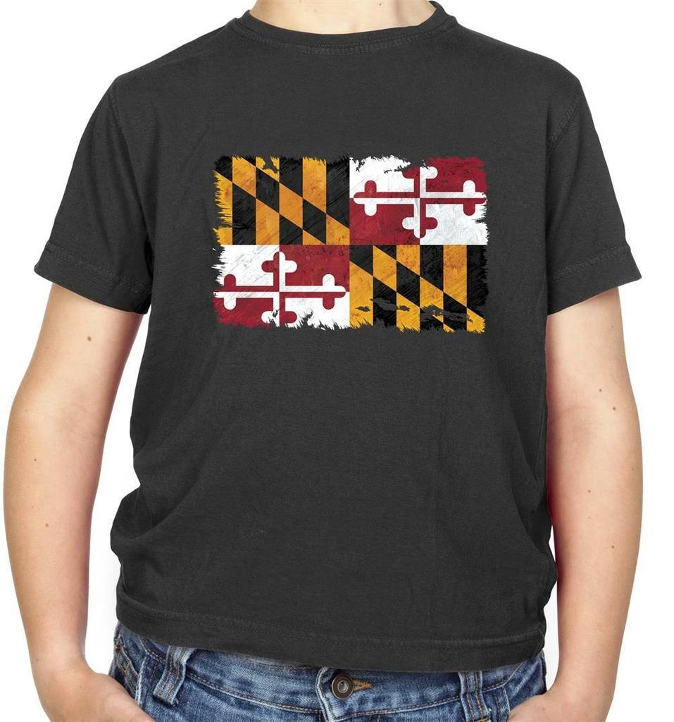 Maryland Flag Kids T-Shirt - Annapolis - US - State - Travel - Flags - Baltimore
