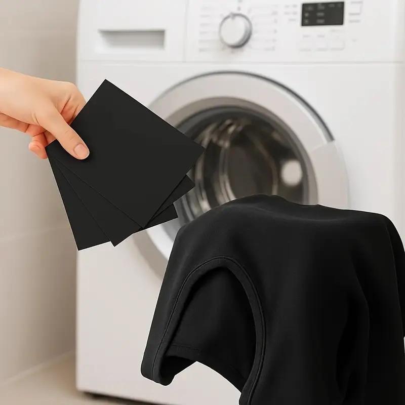 5-30Pcs Clothing Brightening Sheets Laundry Black Color Enhancer Sheets For Dark & Black Fabrics Laundry Paper Prevents Fading