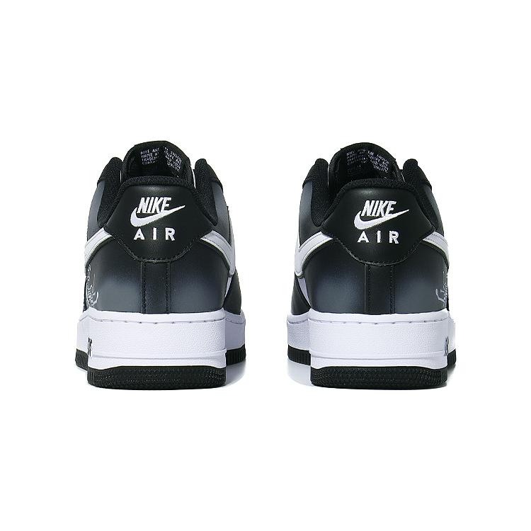 Nike Air Force 1 Low top Skateboard Shoes Men's White Black DV0788-001(Team10-AI-)