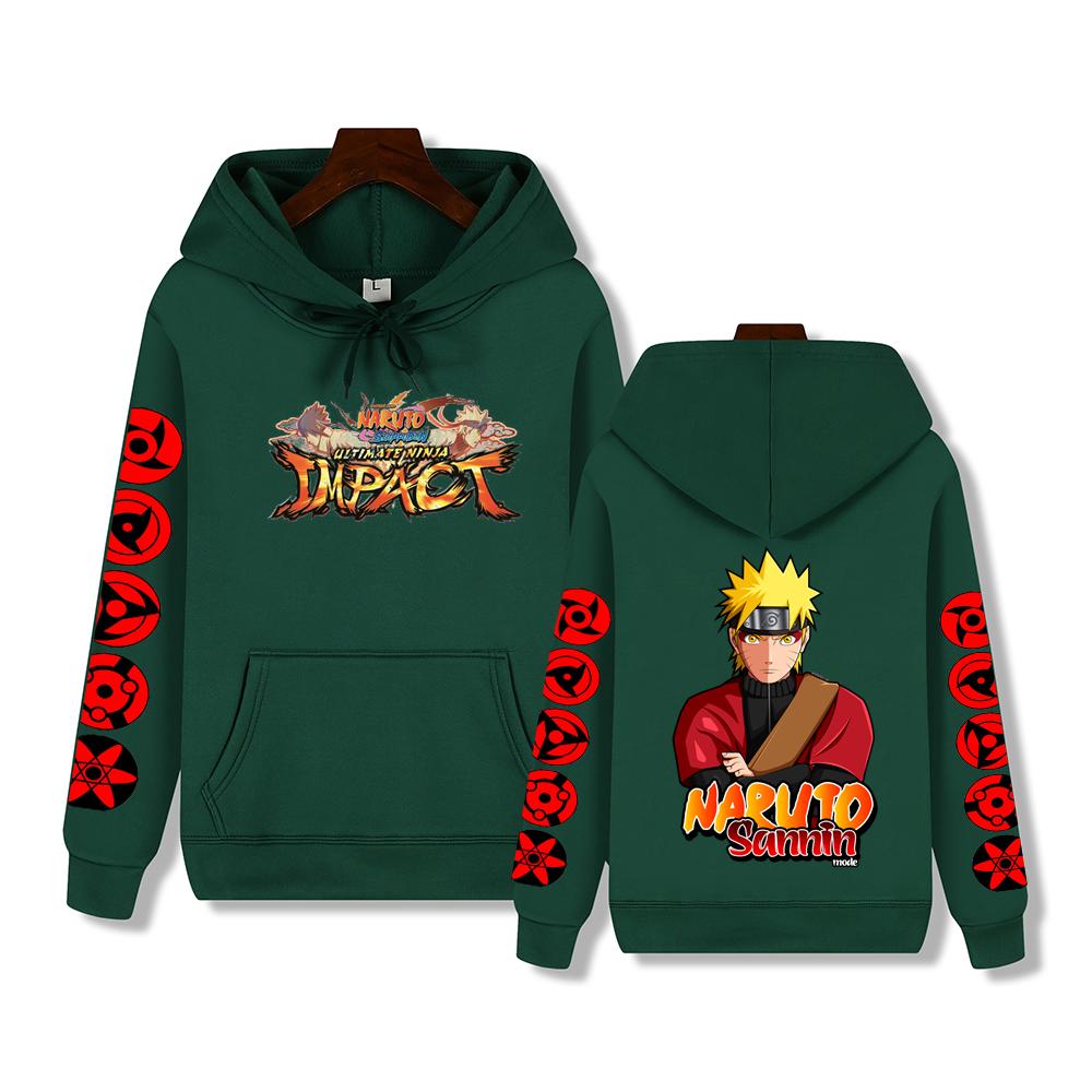 Super Pohledný Naruto Potisk Podzim/Zima Pohodlný Měkký Zesílený Pánský Vysoce Kvalitní Ležérní Módní Teplá Streetová Mikina s Kapucí