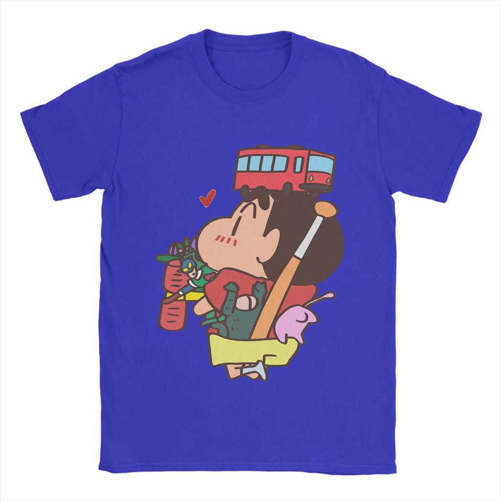 Crayon Shin-chan  T Shirt Men's  Cotton Vintage T-Shirts Crew Neck  Tee Shirt Short Sleeve Tops Gift Idea