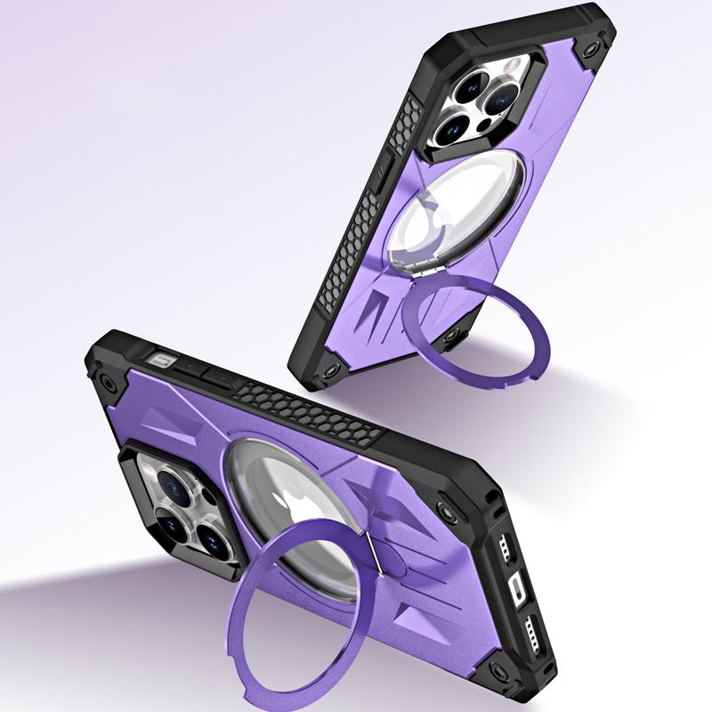 

Роскошный противоударный броневой металлический чехол-держатель для iPhone 14 13 12 11 Pro Max Plus Magsafe Магнитное кольцо для беспроводной зарядки Чехол для телефона