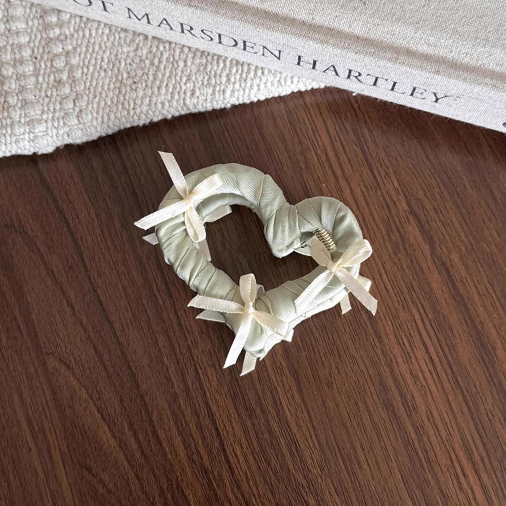 Korean Ribbon Bow Hair Claw Clips Temperament Elegant Hairpin Women Princess Headdress Fashion Grab Clip Female Hair Accessories