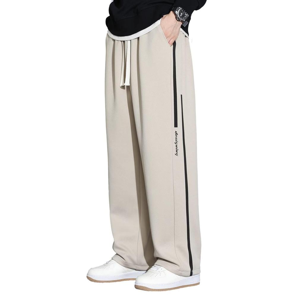 Sillictor Wide Leg Long Jersey Casual Easy Size Men's Pants, Trousers, Trousers, Pants, Pants, Stylish, yc2356kh-2XL (Japanese L)
