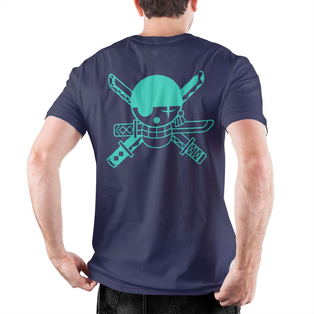 Mens TShirts Zoro Ones Pieces Creative Cotton Tee Shirt Short Sleeve  T Shirts O Neck Clothing Plus Size