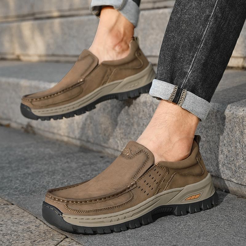Handmade Shoes Genuine Leather Casual Shoe for Men Flat Platform Walking Outdoor Footwear Loafers