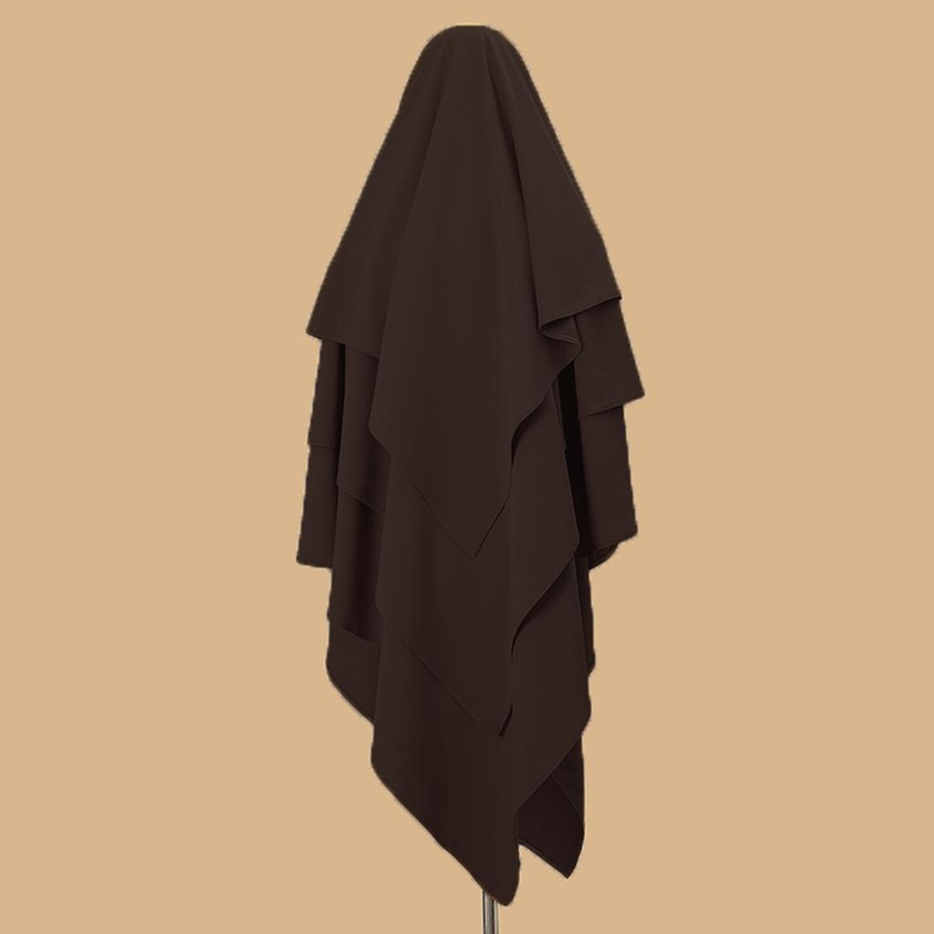 New Poka Khimar Hijab 3 Layer Ramdan Eid Prayer Garment Plain Muslim Long Headcarf Hijabs for Woman Islamic Saudi Turkey Niqab