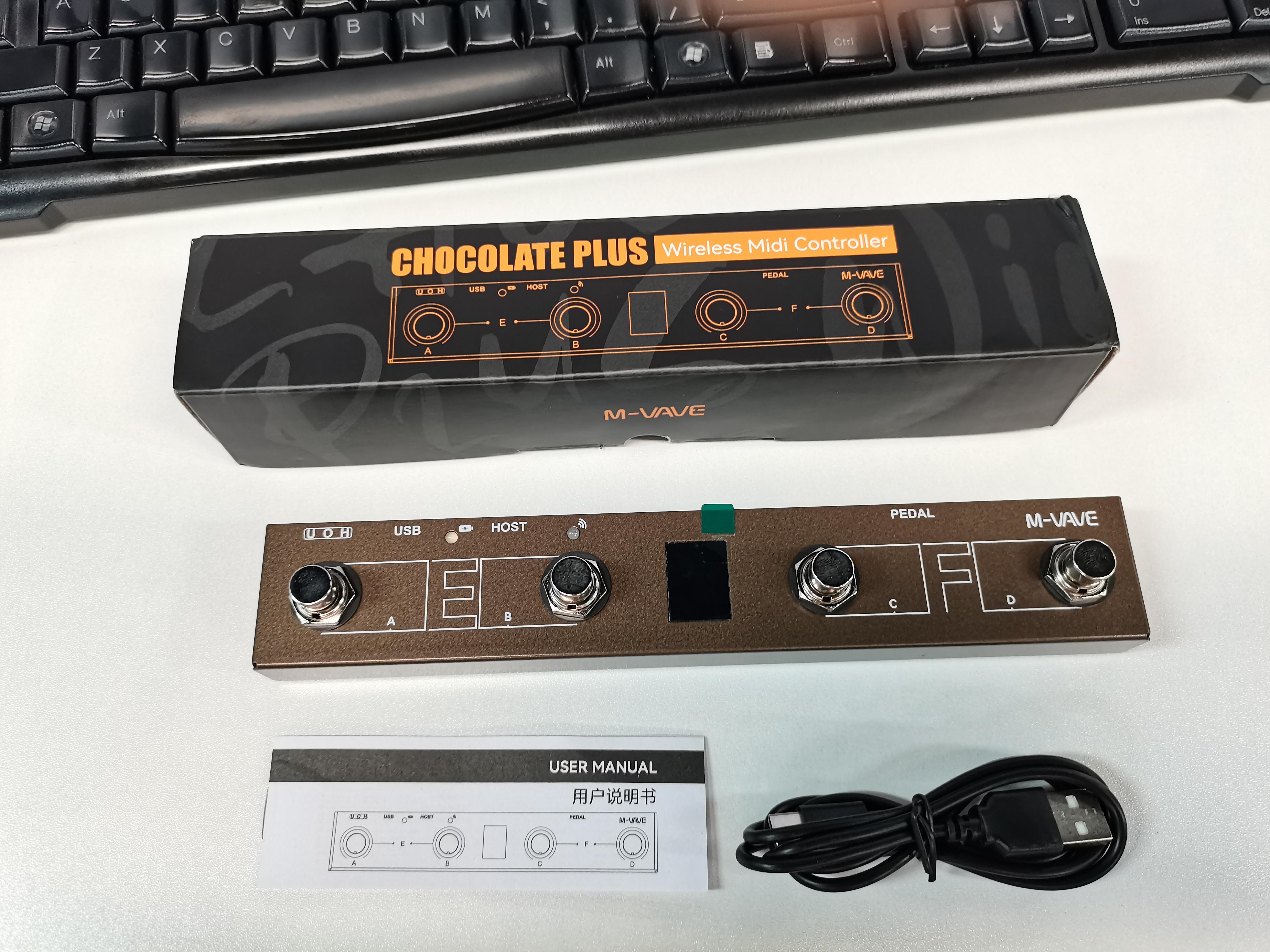 M-VAVE Wireless MIDI Controller BT MIDI Pedal Controller Intelligent APP Controls Digital Display Screen Rechargeable