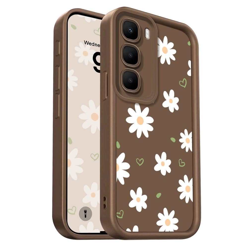 

Floating Daisies Phone Case For Infinix Hot 60 60I 50 40 40I 30 30I 20 Pro Plus Play 4G 5G Staircase Soft Cover Hot 20 4G коричневий