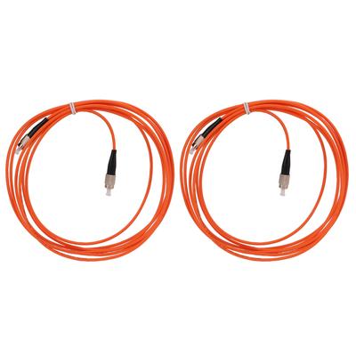 2pcs Fiber Optic Cable Low Insertion Loss Reliable Durable Convenient Pigtail Cord for Link Transmission Equipment