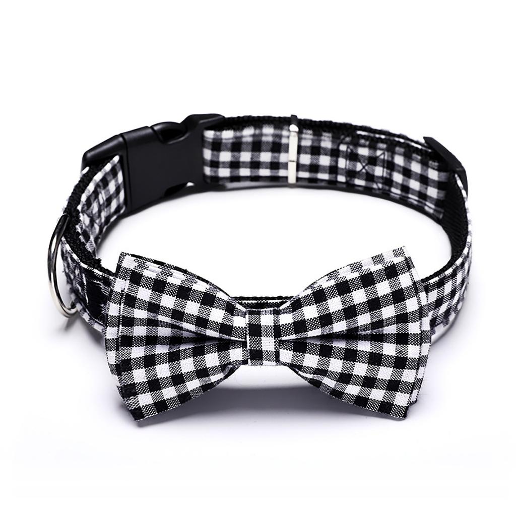 Valentine's Day New British Plaid Pet Collar Dog Traction Tie