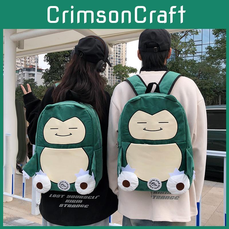 Cute Snorlax Pokmon Plush Backpack Couple Backpack For Students And Use Daily
