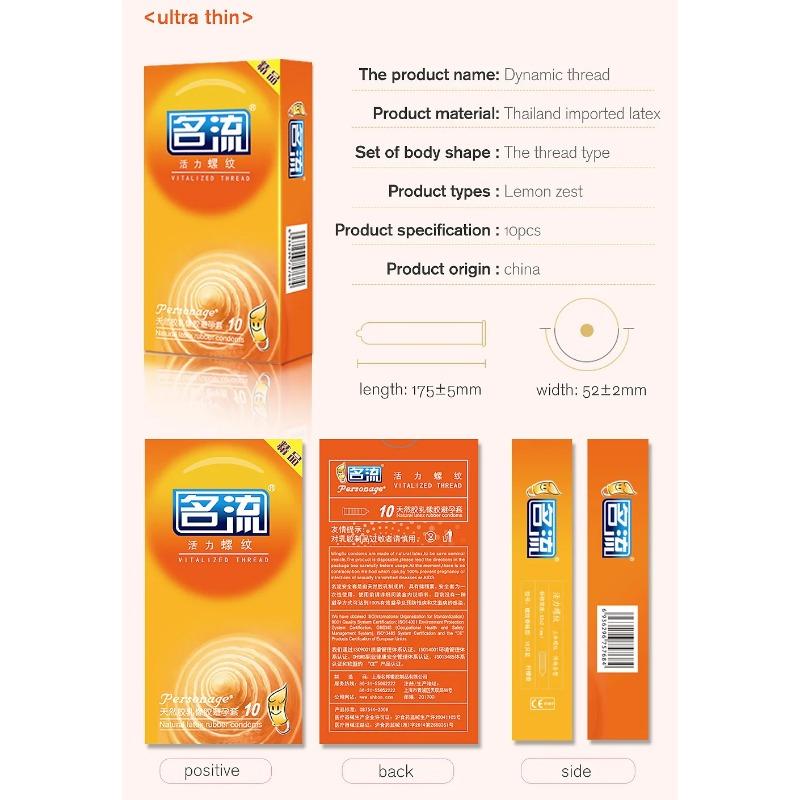 10/50pcs Condoms for Men 5 Kinds Ultra Thin Particle Thread Natural Latex Spike Condom Adult Sex Product