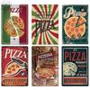 Putuo Decor Pizza Schild Metall Vintage Blechschild Retro Wandkunst Poster für Cafe Bistro Restaurant Heimgeschäft