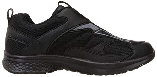 SPALDING JIN 3810 Men's Lightweight Water-Repellent Walking Sneakers, Size 4E, Black, Size 25.0 Cm