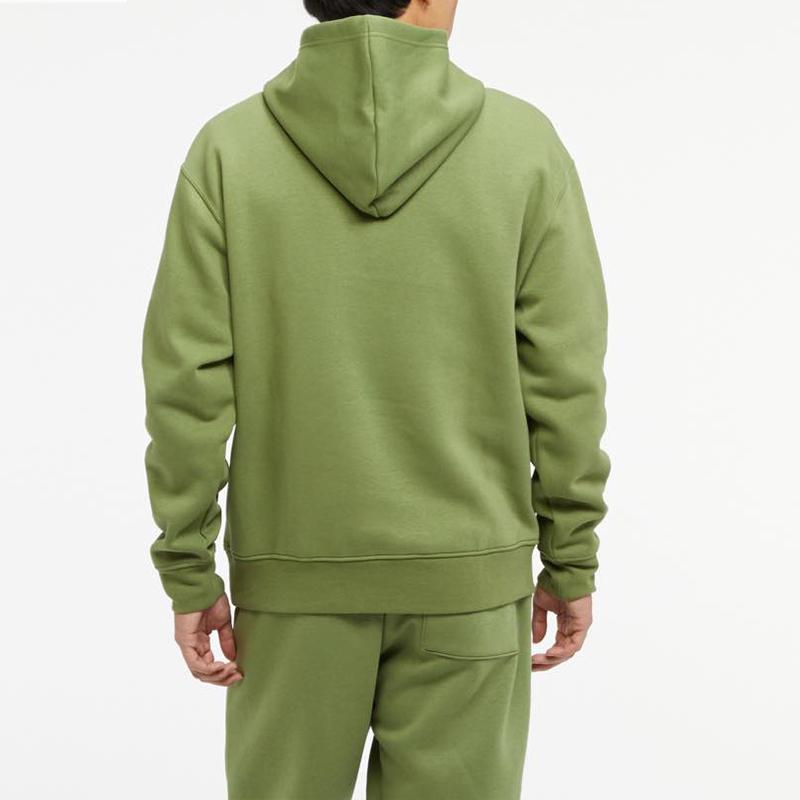 Jordan Solid Color Logo Print Hooded Pullover Fleece Long Sleeve T-Shirt Men Tops Green FJ7775-340