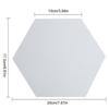 12 Pcs Self Adhesive Hexagon Wall Mirror Sticker Silver Self Adhesive Wall Decal  Sofa Backdrop