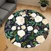 1pc Floral Pattern Roses Round Chair Mat Area Rug - Non-Slip, Floor Mat for Office, Bedroom, and Indoor Decor C1118110
