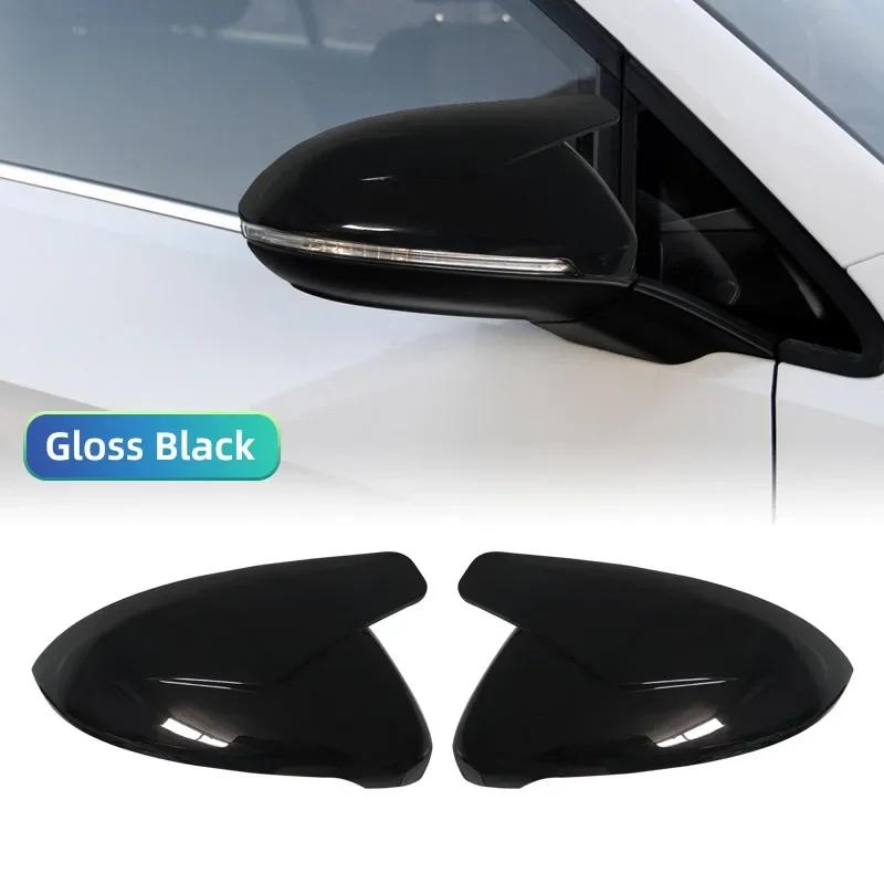 Seiten-Rückspiegelabdeckungen Blinker für VW Golf 7 MK7 7.5 GTI für Touran 2013-2020 Helles Schwarzes Spiegelgehäuse Autozubehör