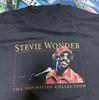 Vintage Stevie Wonder Motown Kolekcja Definitywna Czarny T-shirt Rzadki Fani