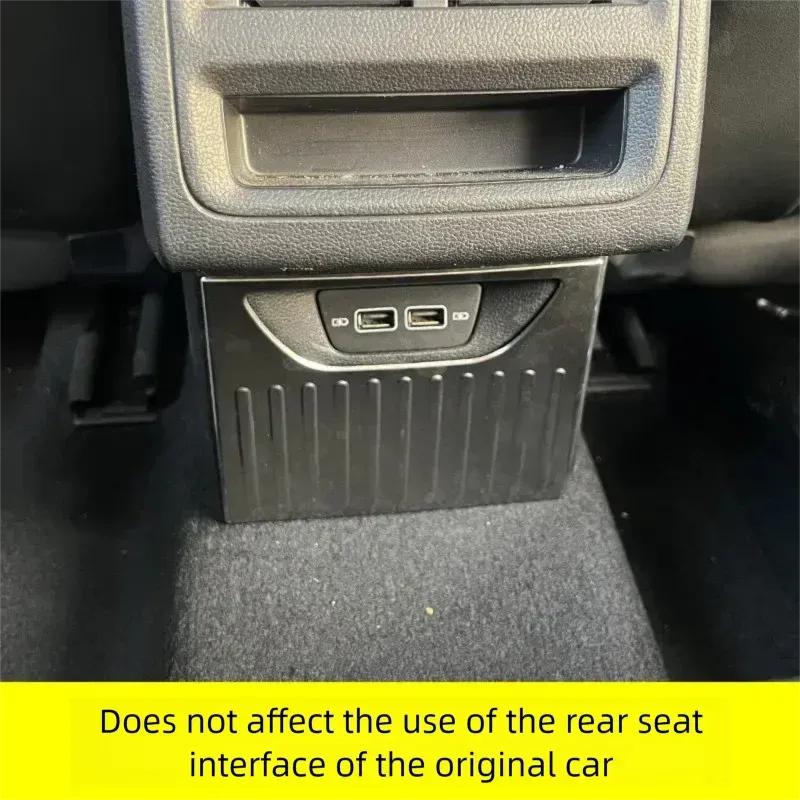 For Volkswagen Golf 8/8.5 MK8 Interior Accessories, Rear Armrest Air Vent Cover Trim, USB Frame & Anti-Kick Protector Plate