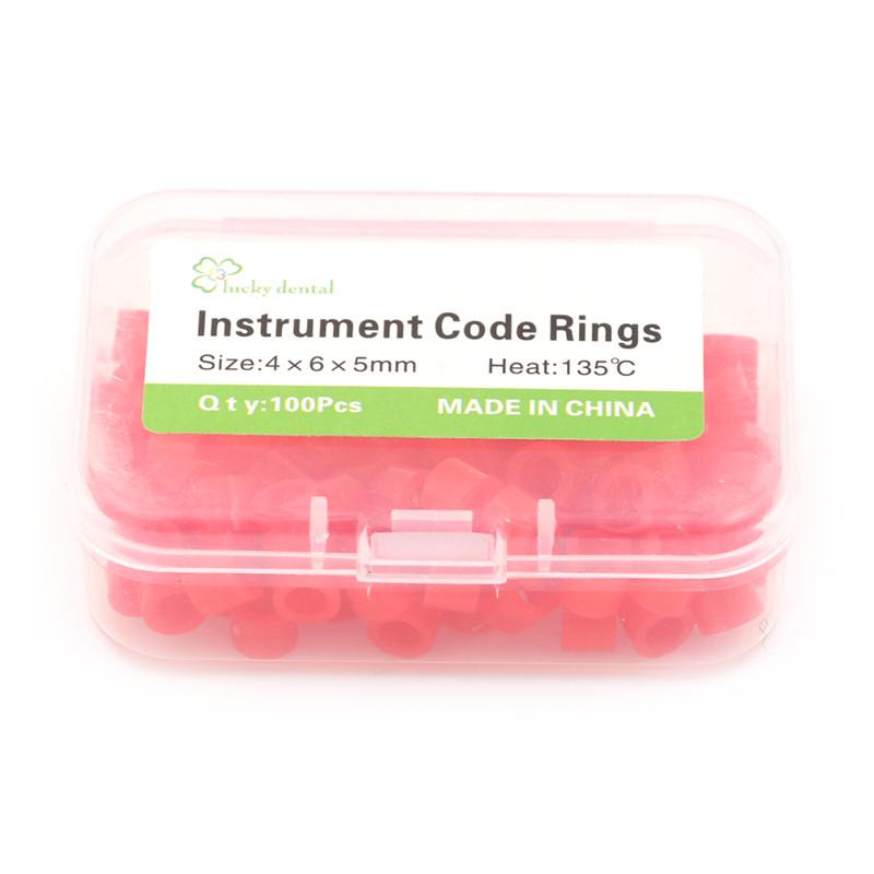 

100 шт. Маленький тип стоматологических силиконовых инструментов Цветовой код Кольца Дополнительный цвет красный
