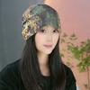 Double-sided Beanie Cap Oil Painting Style Cover Head Cap Fashion Slouchy Hat  for Women