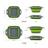 Silicone world Folding Drain Basket Fruit Vegetable Washing Basket Strainer Colander Collapsible Drainer Kitchen Storage Tools