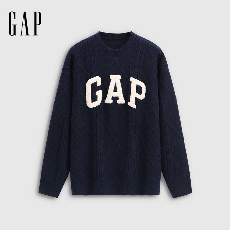 

Gap Unisex Loose Fit Logo Terry Cable Knit Round Neck Sweater XL (180/100A)