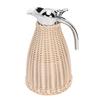 Handwoven Stainless Steel Thermal Coffee   Woven Rattan Body 1.5L 3 Walled Insulated Jug Pitcher 12 Hour Heat 24 Hour Cold Retention
