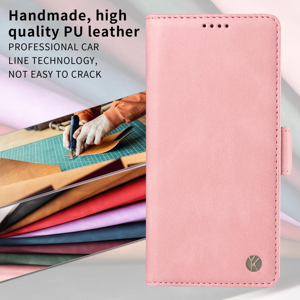 For Motorola Moto G56 5G Leather Case YIKATU YK-005 Skin-touch Feeling Wallet Phone Cover