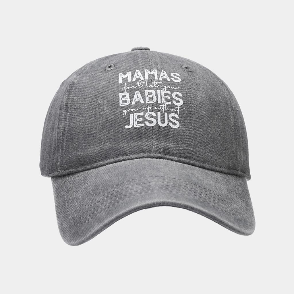 Washed old retro letter heat transfer soft top baseball cap men's personality trendy cap women's casual hat