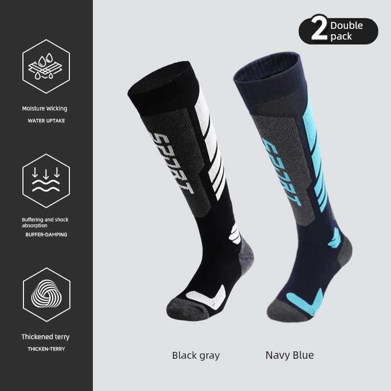 Ski Socks for Men, Outdoor Sports, Running, Mountaineering, Non-Slip, Wear-Resistant, Four-Season Thin Thermal Socks, Women's Single-Board