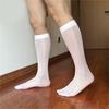 Men Thin Business Dress Socks Stretchy Nylon Sheer Knee Highs Dress Socks Over the Calf Dress Socks Sheer Casual Socks