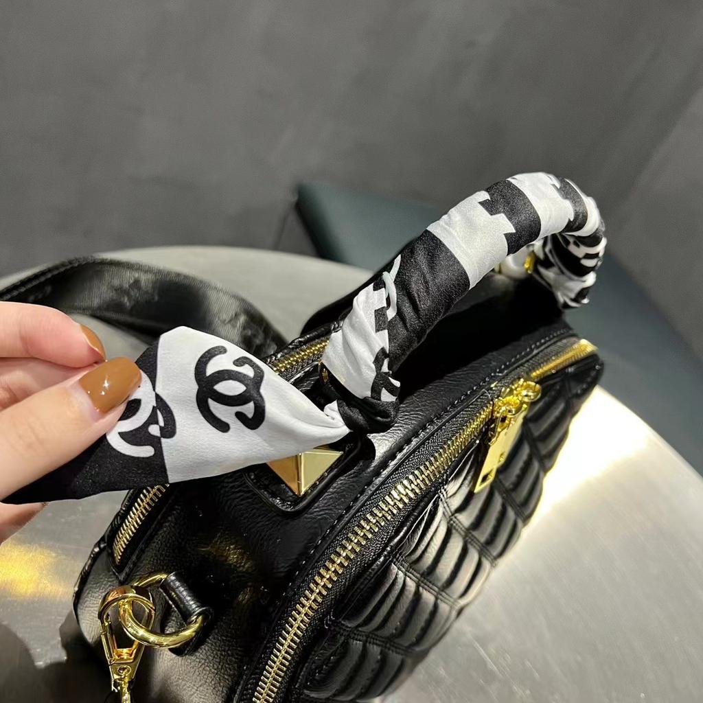 Geantă de mână din piele naturală pentru femei cu model în carouri Nouă Geantă de damă Modă Versatilă Umăr Nișă Casual High-end Crossbody
