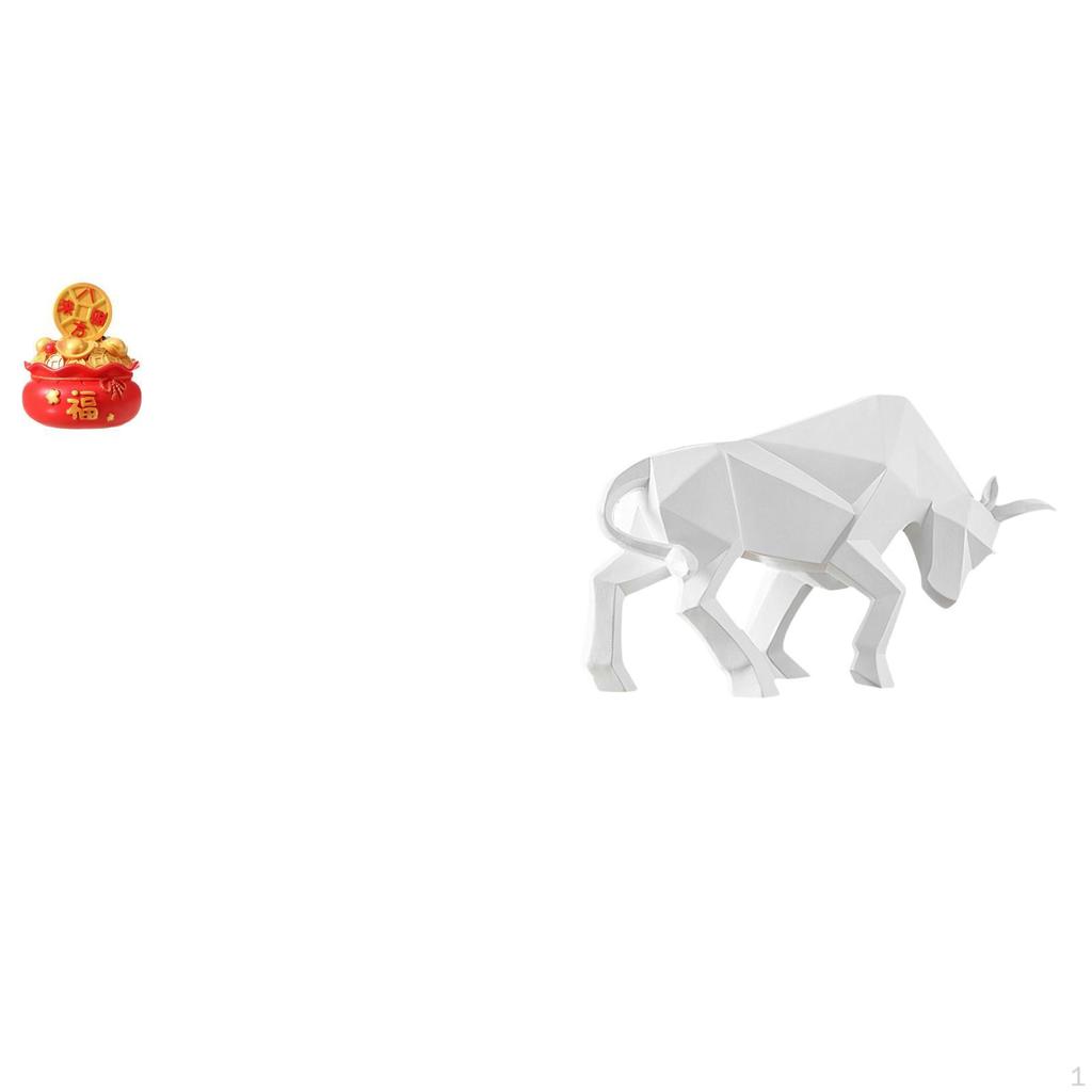 Festival Treasure Bull Cornucopia Ornament Modern Resin Figurine Art Craft Collectible Sculpture for