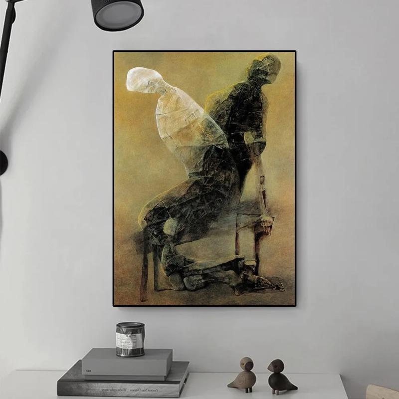 Zdzislaw Beksinski Fantasy Dream HD Canvas Painting Poster - Wall Art Decor Print