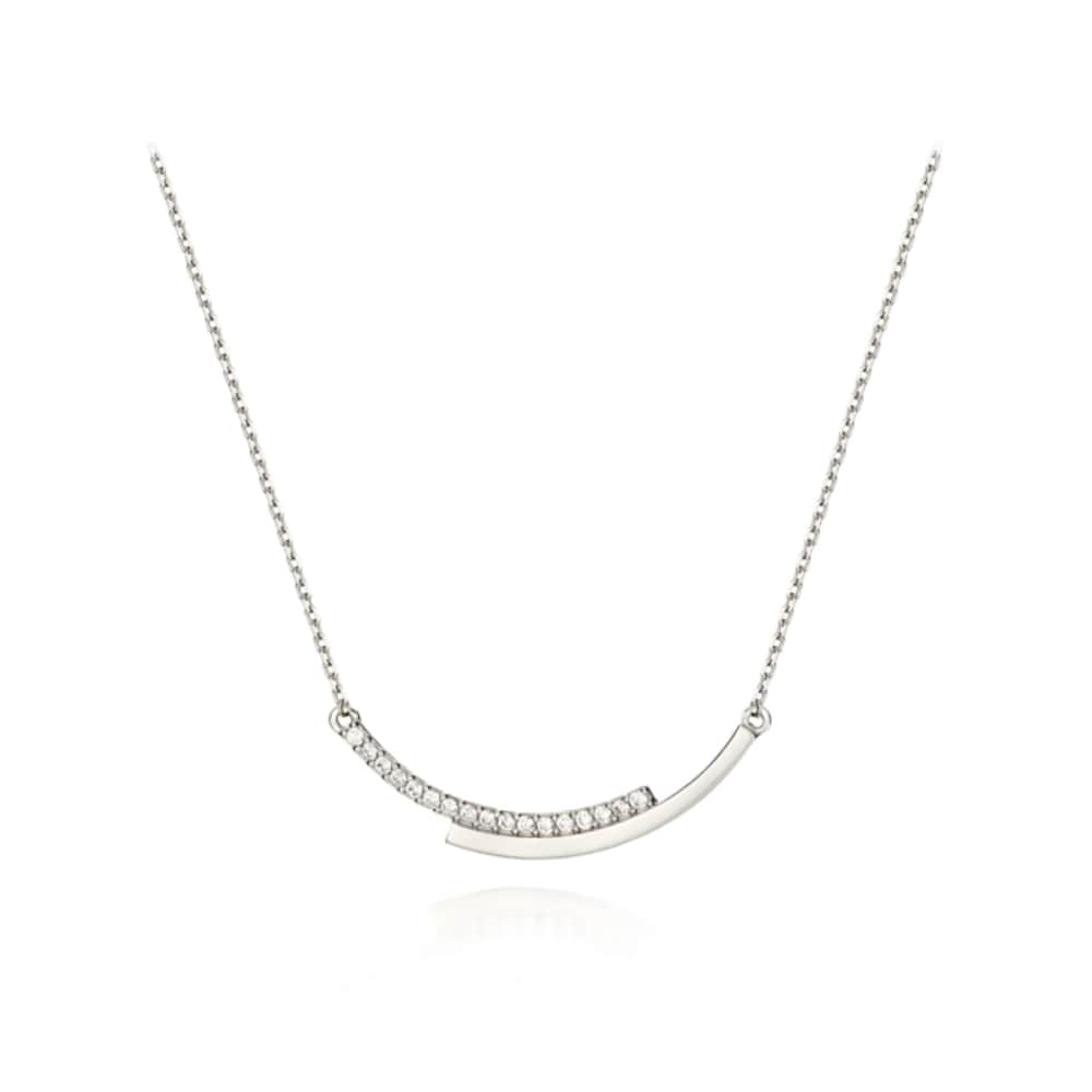 Line Silver Necklace Gisvnn009