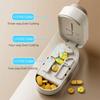 Dustproof Pill Cutter Hidden Blade Drug Tablet Divider Organizer Quartering Pill Divider Adjustable Crusher Divider